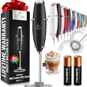 Zulay Kitchen Powerful Handheld Milk Frother – Black